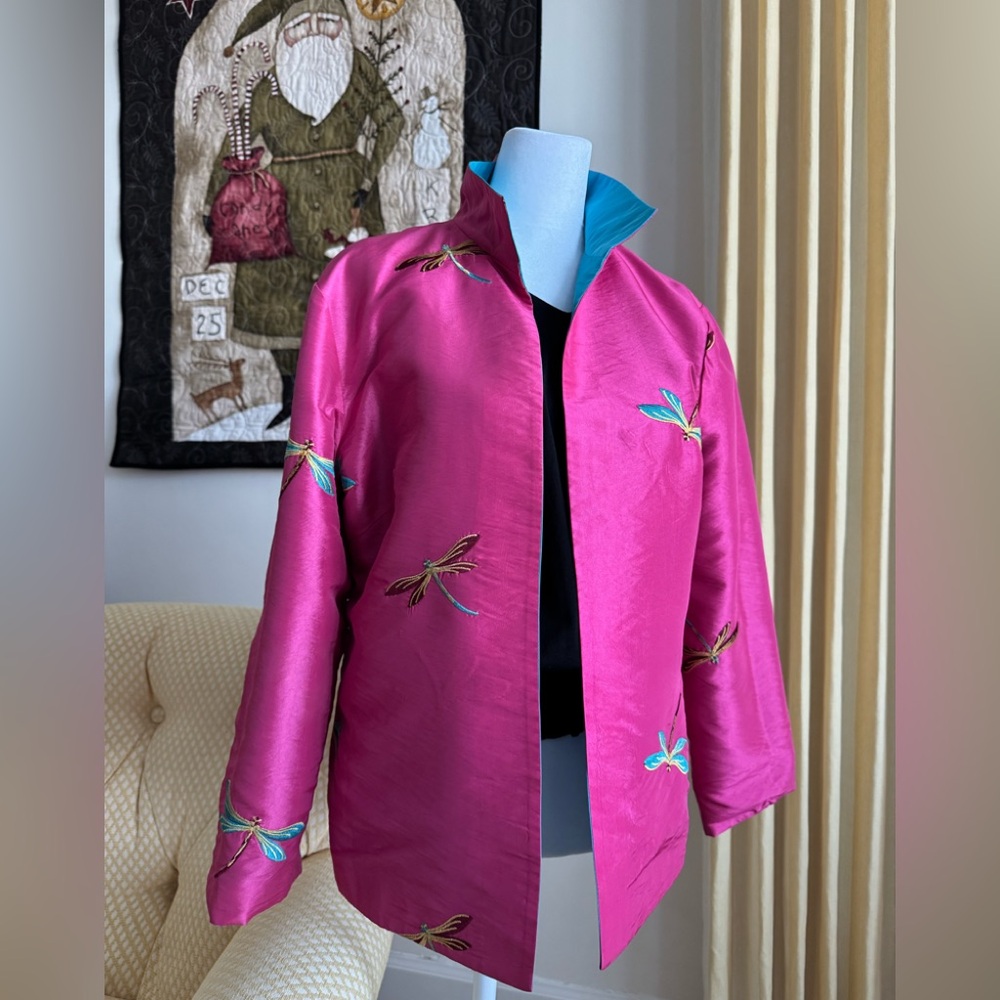 Reversible Embroidered Satin Jacket🎄